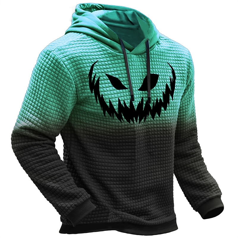 Pumpkin Graphic Hoodie 3D Print Halloween Pullover
