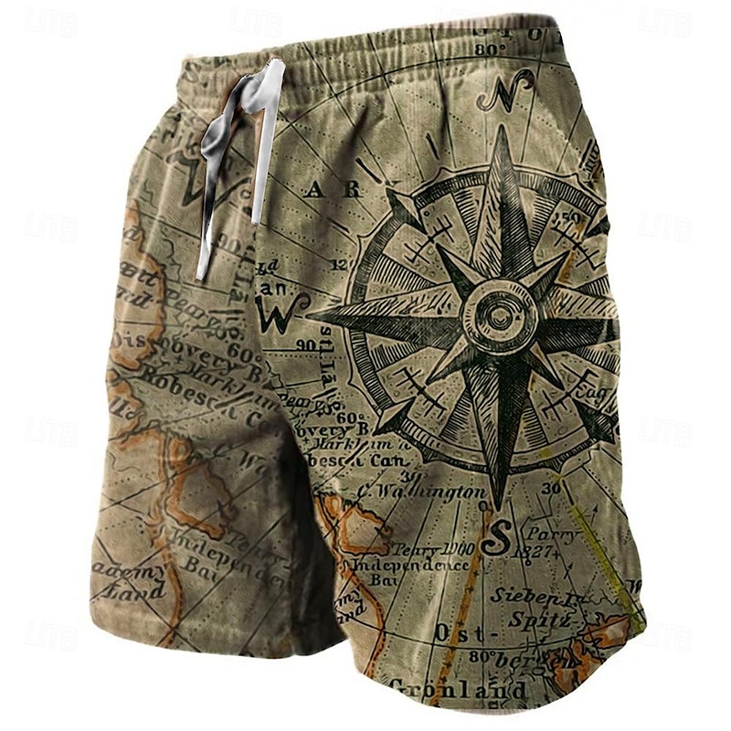 Sweat Terry Shorts Graphic Print Casual Style