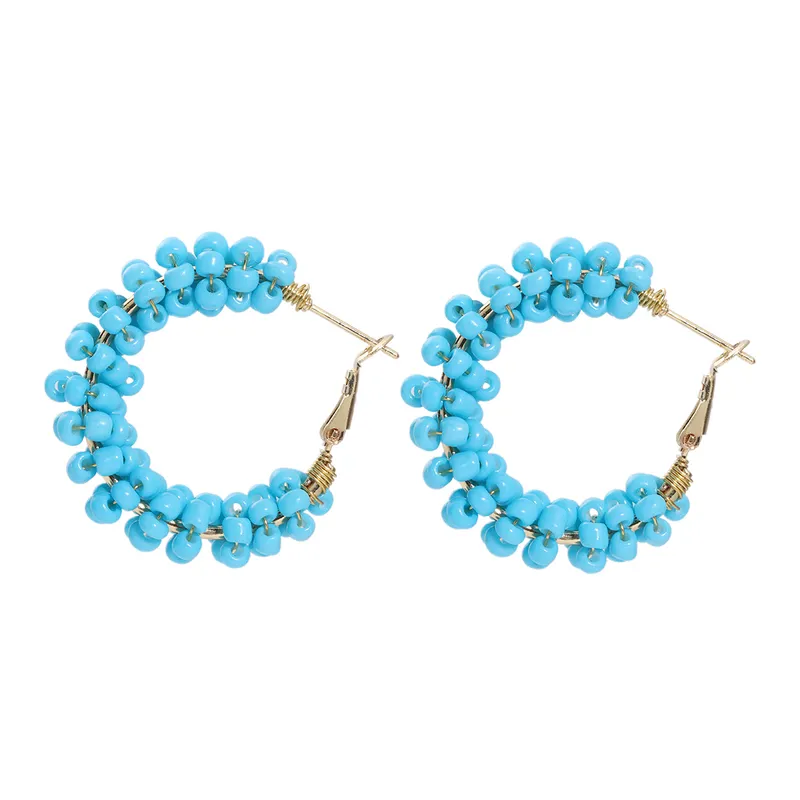 Pearly Whirl – Elegant Beaded Hoop Earrings
