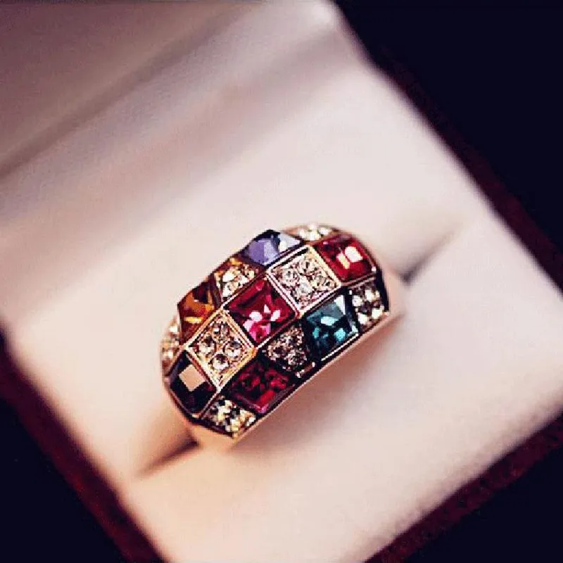 Gemstone Dazzle – Colorful Statement Ring