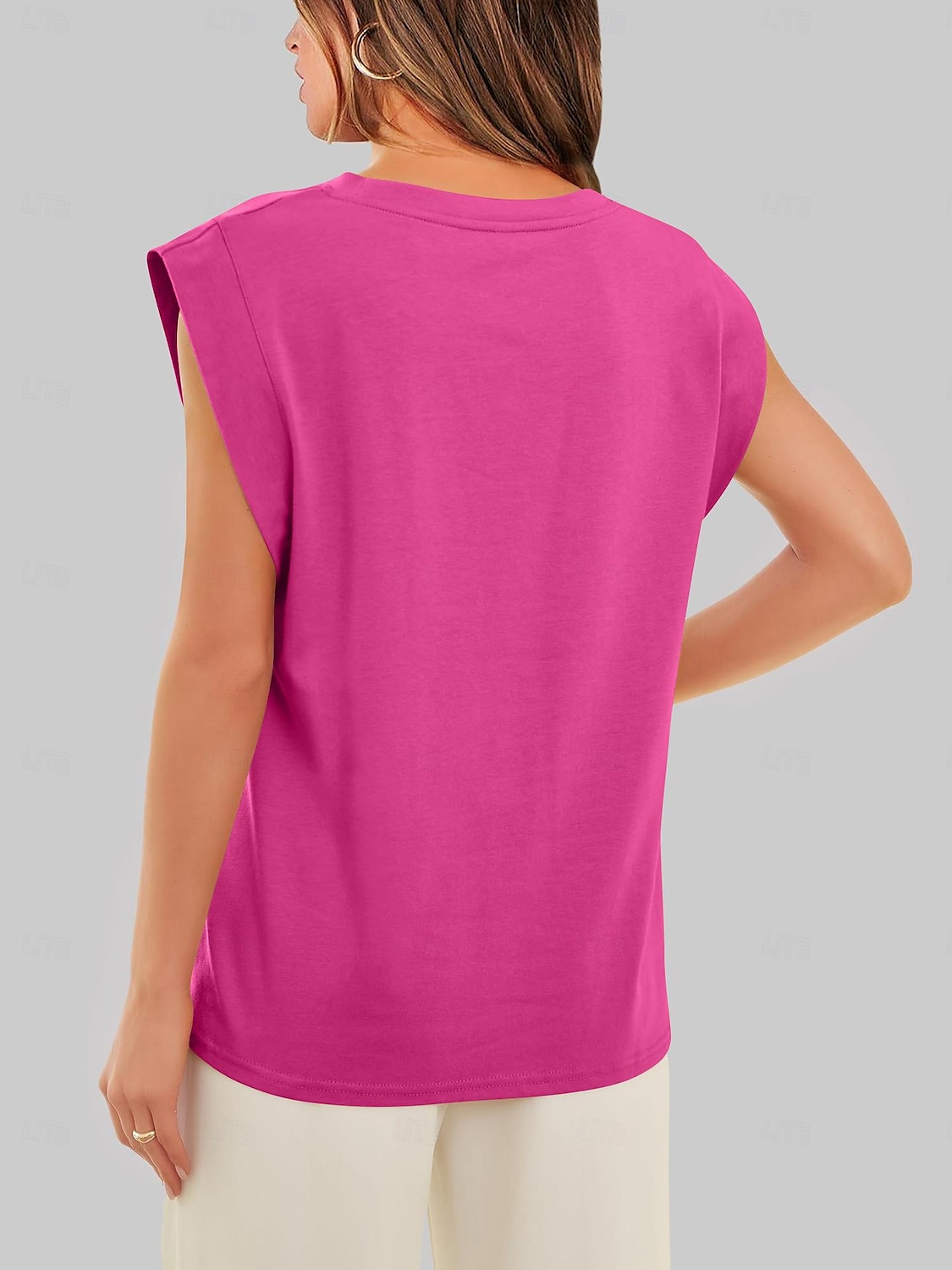 Solid Color Cap Sleeve Blouse Modern Workwear in Black
