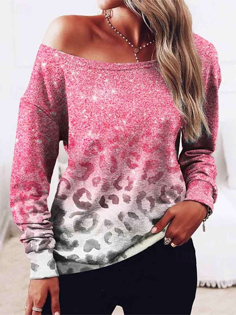 Long Sleeve Tee - Pink Fashion Top for Daily & Weekend Wear
