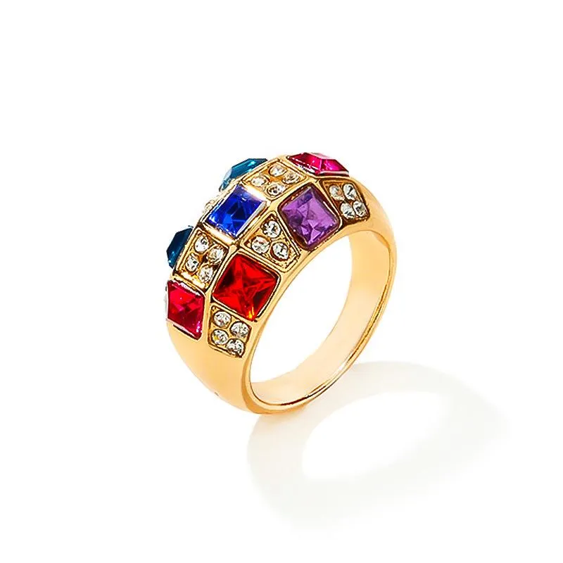 Gemstone Dazzle – Colorful Statement Ring
